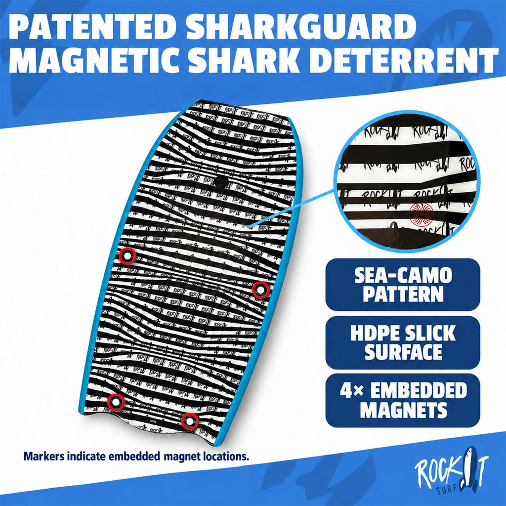 Rock-It SharkGuard 42.5" Bodyboard with Magnetic Shark Deterrent