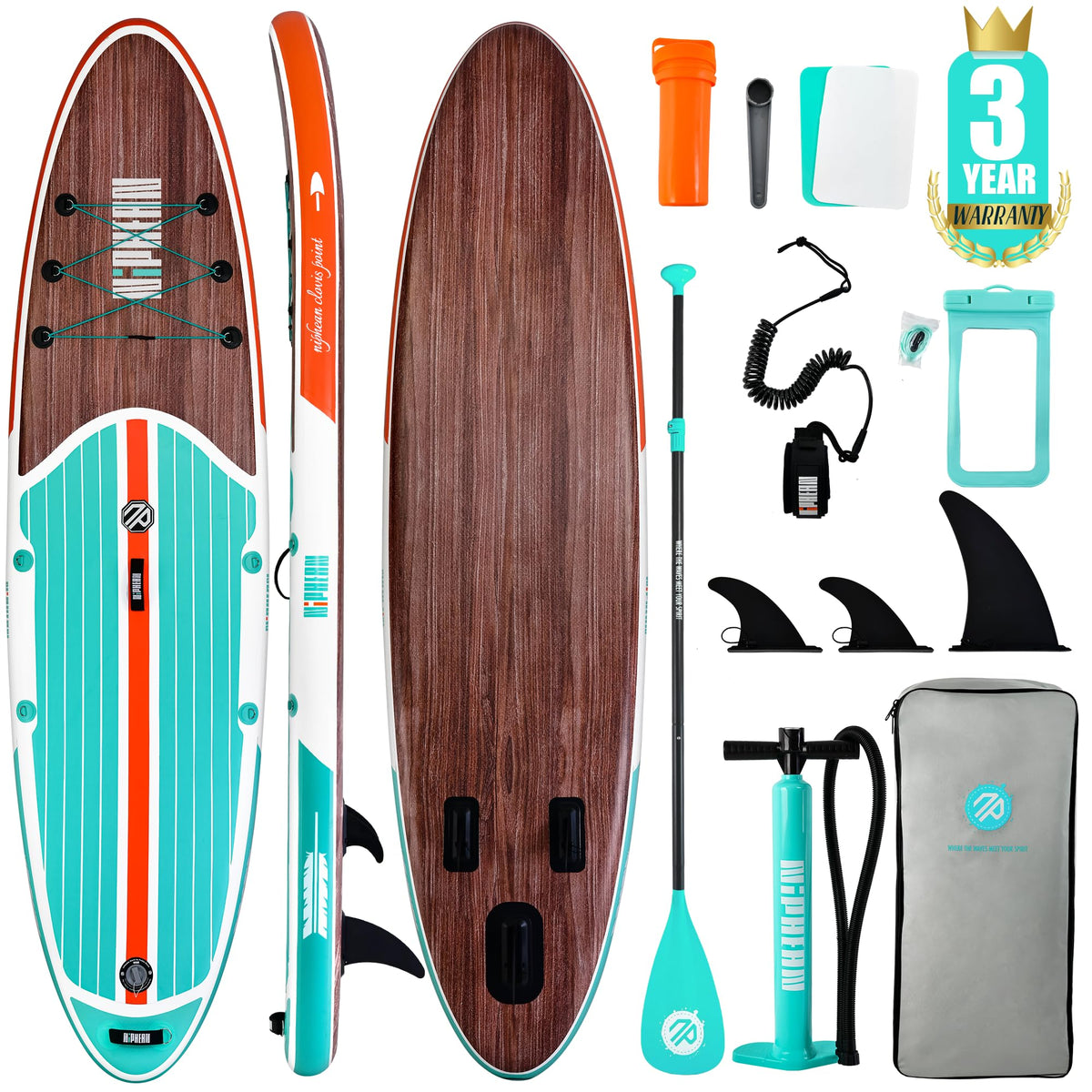 Niphean 10'6"/12'6" Inflatable SUP Board with Accessories