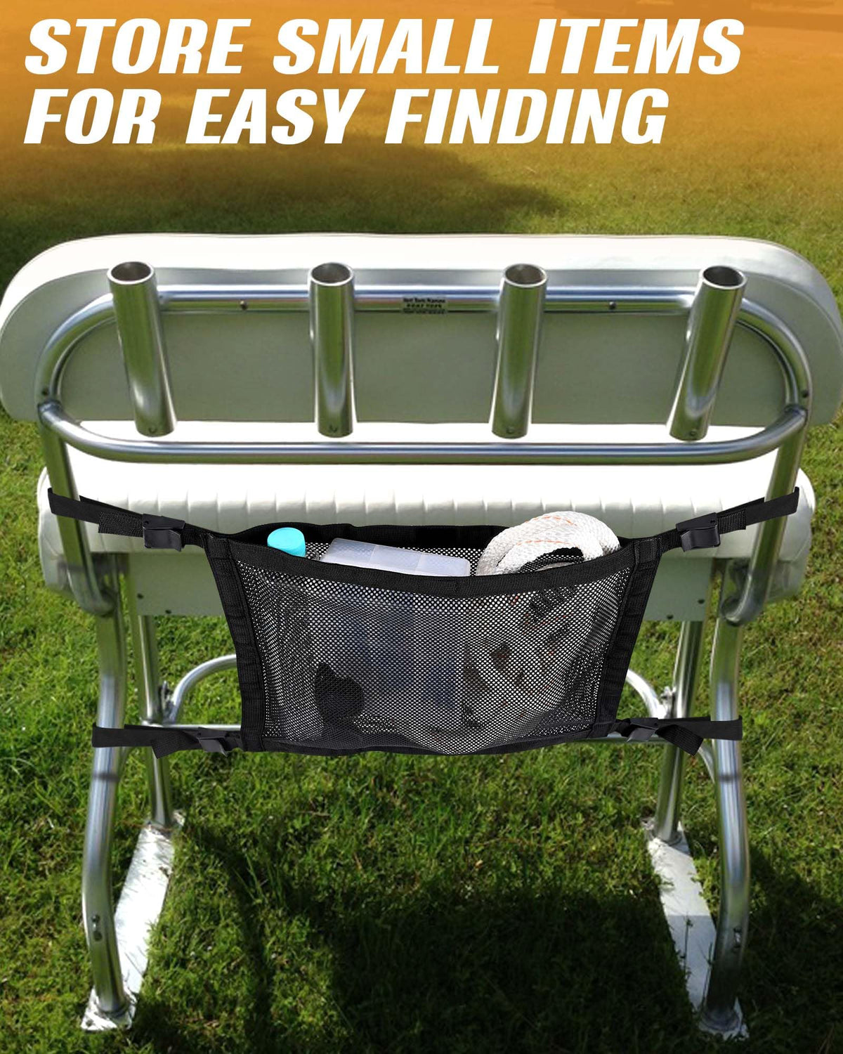 3-Compartment Hanging Boat Storage Mesh Organizer