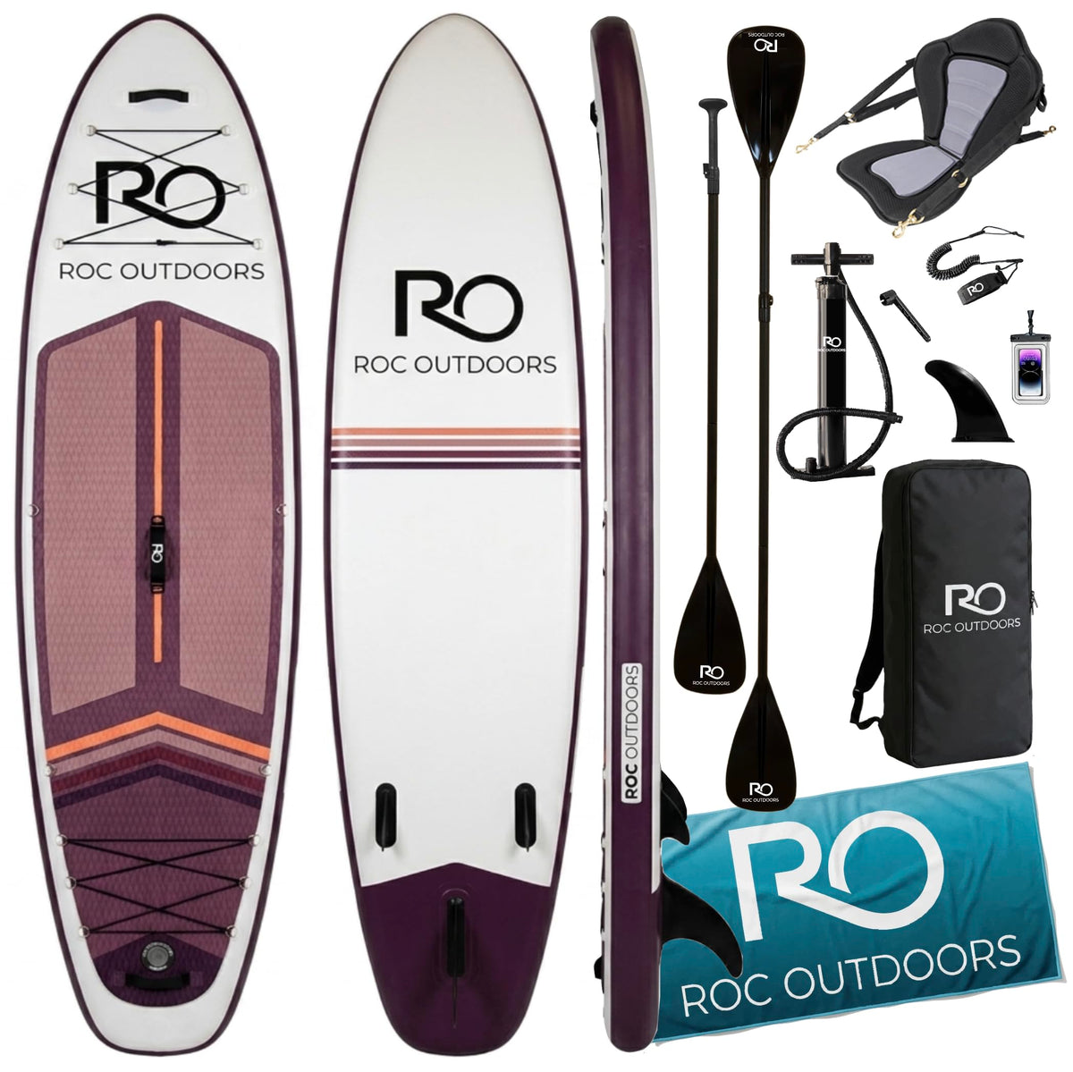 Roc 10'6" Inflatable Stand Up Paddle Board with Accessories
