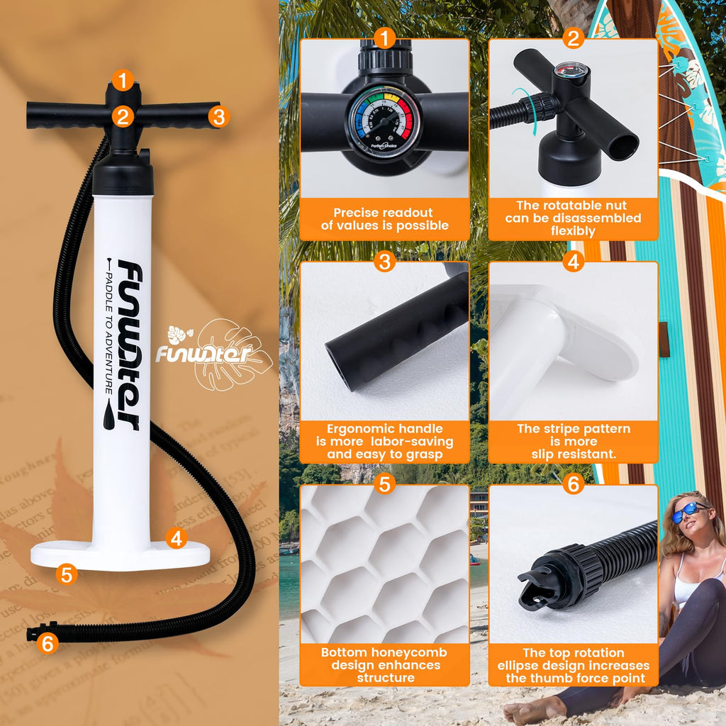 FunWater Inflatable Paddle Board with Beginner SUP Accessories