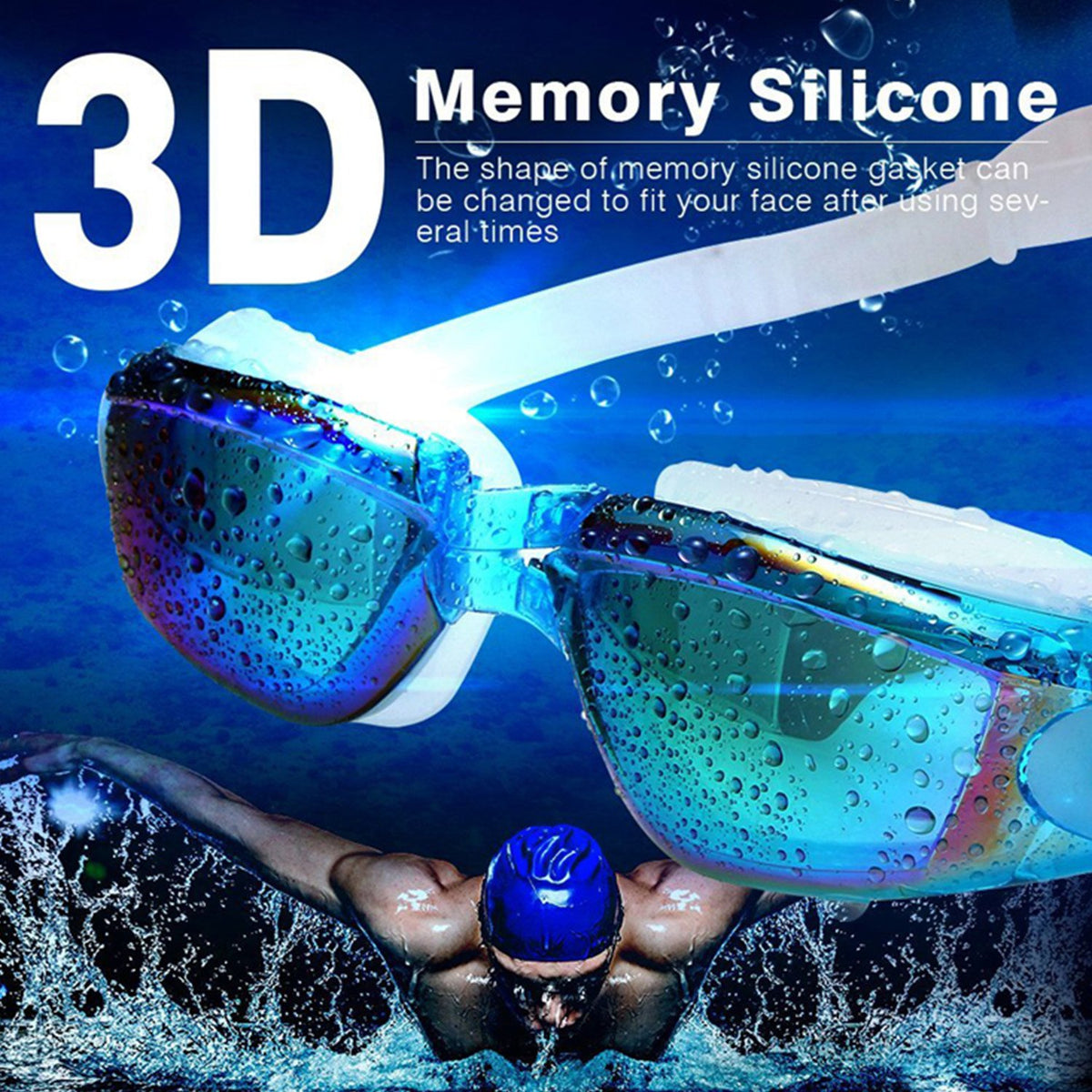 ALLPAIPAI 2-Pack Anti-Fog UV Protection Swim Goggles