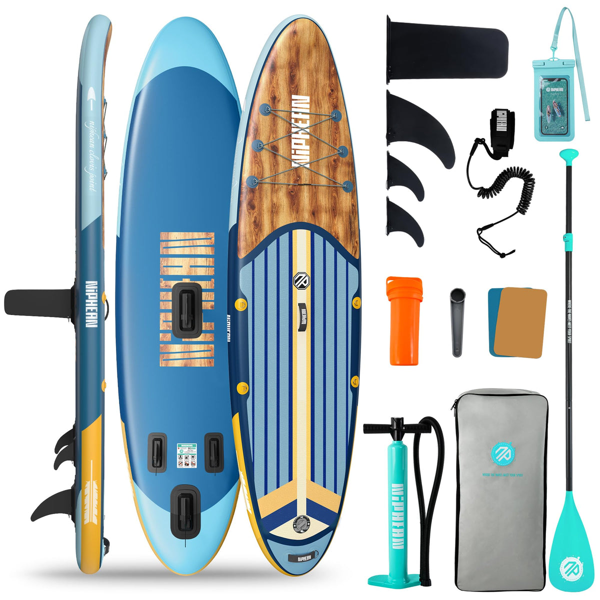 Niphean 10'6"/12'6" Inflatable SUP Board with Accessories