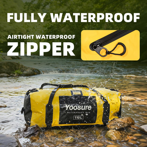 110L/130L Waterproof PVC Dry Duffel Bag with Airtight Zipper