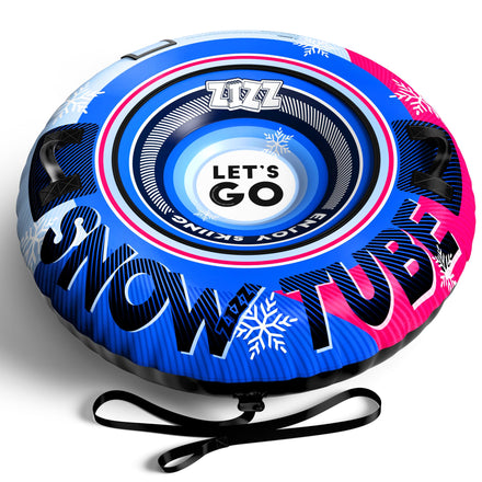 48-Inch Heavy-Duty Snow Tube with Canvas Cover for Sledding