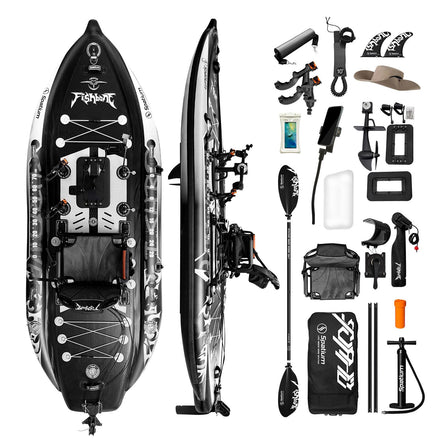 Spatium Inflatable Pedal Fishing Kayak with 360° Swivel Seat