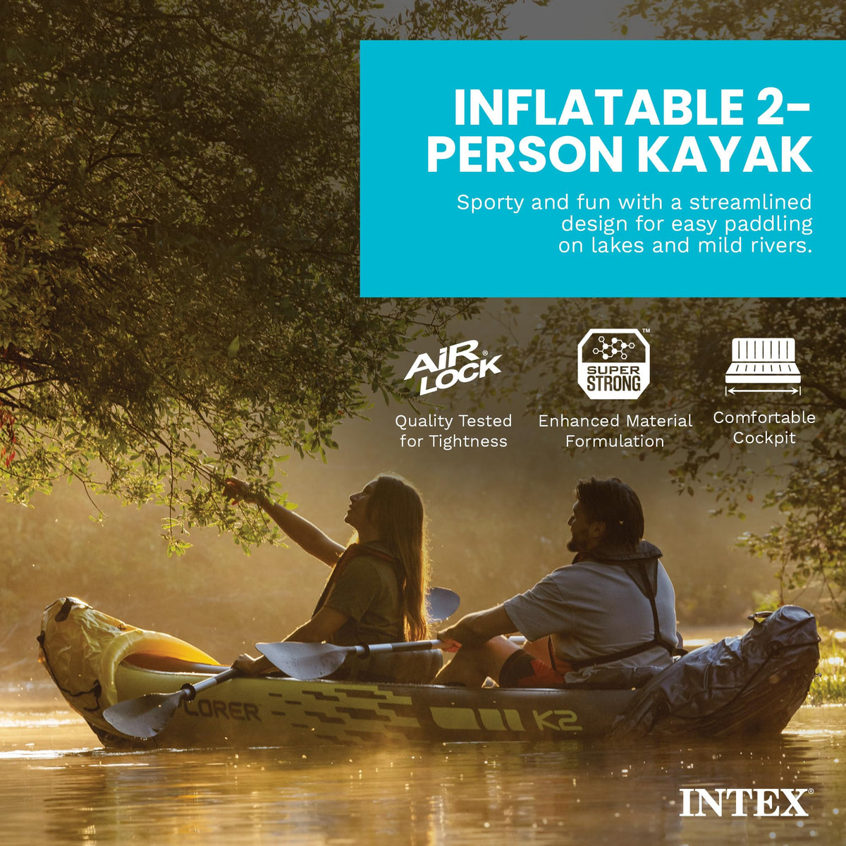 INTEX Explorer K2 2-Person Inflatable Kayak Set 2-Pack