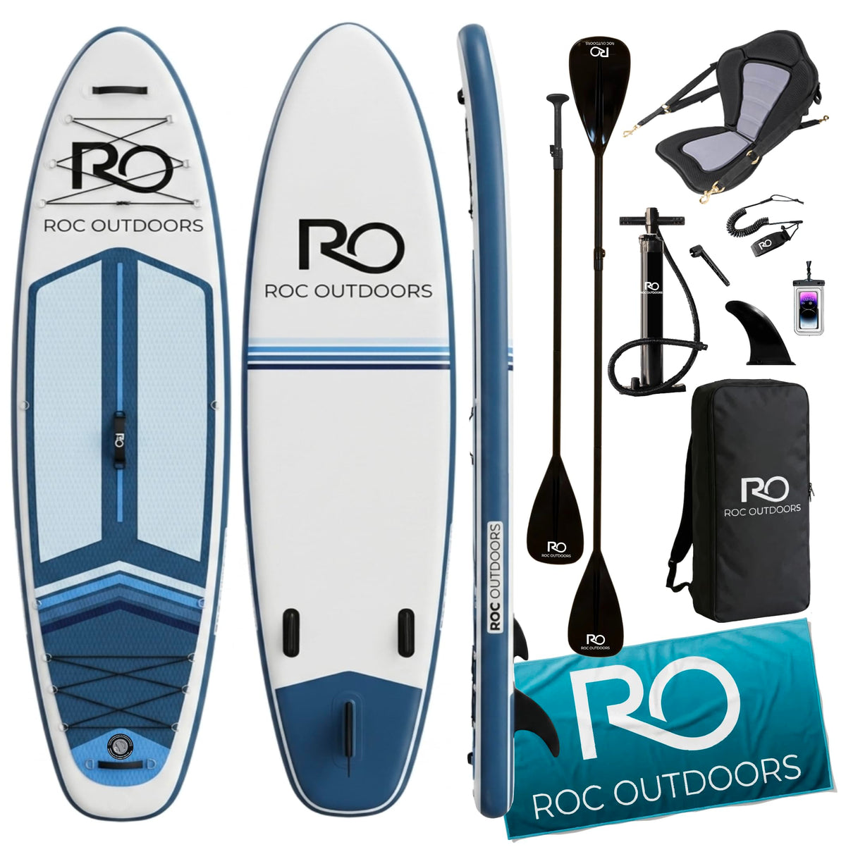 Roc 10'6" Inflatable Stand Up Paddle Board with Accessories