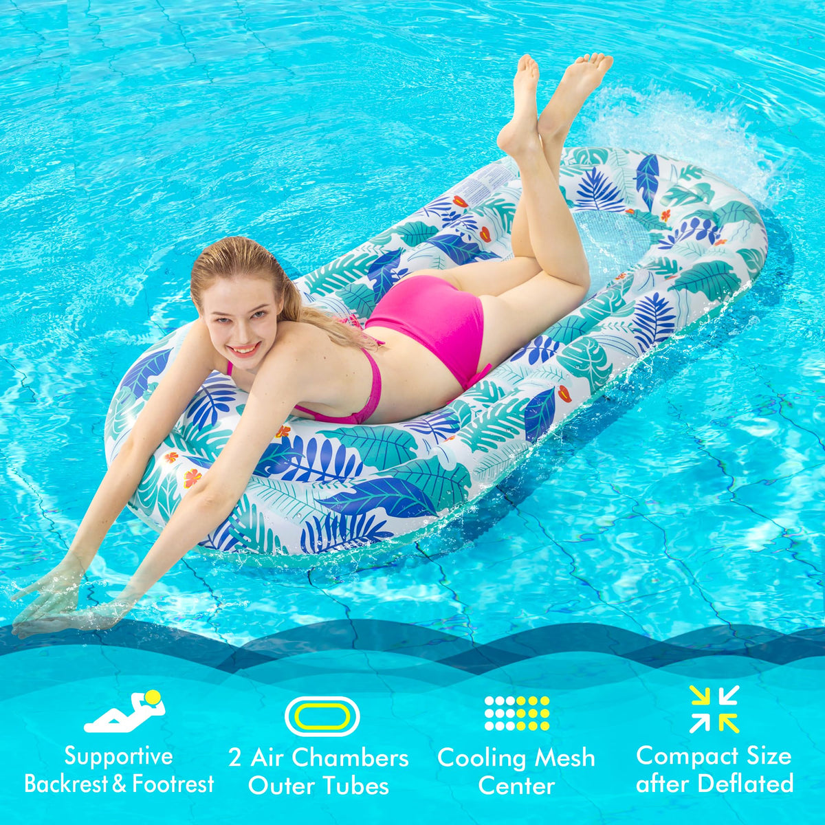 Stonful Inflatable Pool Float Lounger for Adults