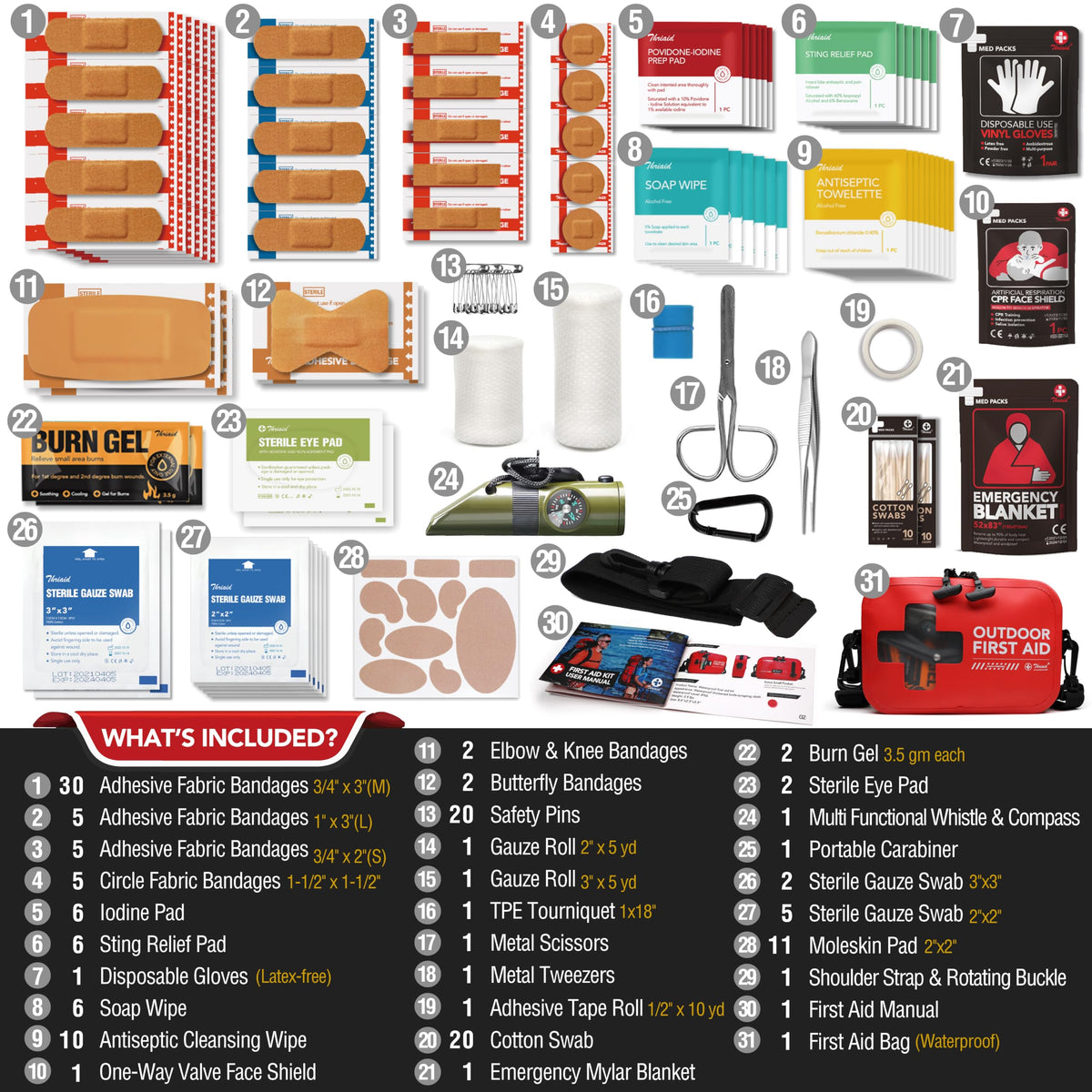 Waterproof First Aid Kit in Dry Bag for Boating Safety